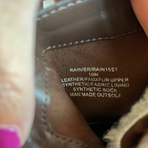 Steve Madden Rainier cognac suede leather platform lace up combat boots 10 - Picture 8 of 10